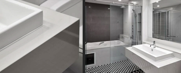 GEOLUXE也可用在卫浴设备上，不仅美观，也具卫生。
