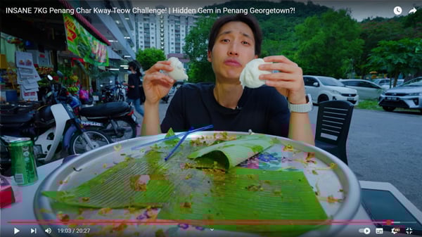 梁照远毫不意外地完成挑战，还再加码吃了一粒包子作结尾，展现惊人食量。