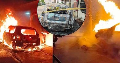 一家出游屋前轿车突爆炸 邻居惊醒报警