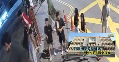 潜入宽中搞破坏 闭路电视拍下8男女