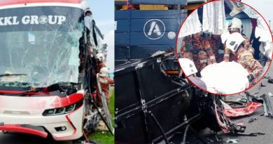 长途巴士疑失控撞拖格罗厘 2乘客受伤送院