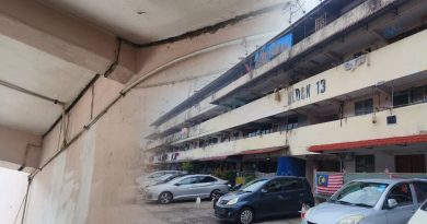 柔佛人头条｜组屋严重龟裂  居民怕遇震 塌楼