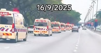 20辆救护车齐出动 引民揣测  林添顺：卫生部明移交柔医院