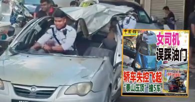 轿车“叠罗汉” 英勇交警小心驾驶 协助移走轿车