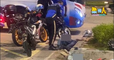 凌晨赴新上班途中出事 保安主管 摩哆撞分界堤丧命