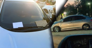 马劳贪方便乱泊车  堵出口  多名司机留字条怒斥